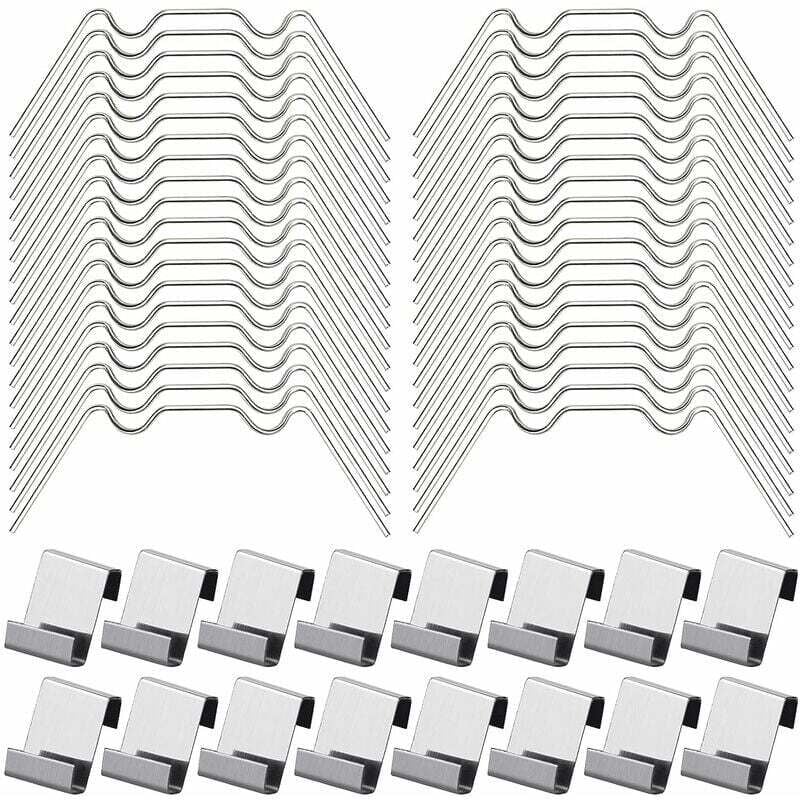 100 Stück Gewächshaus-Verglasungsklammern enthalten 50 Gewächshaus-Edelstahlklammern vom Typ W und 50 Klammern vom Typ Z für Gewächshausglas