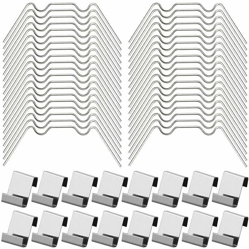 100 Stück Gewächshaus-Verglasungsklammern enthalten 50 W-Gewächshaus-Edelstahlklammern und 50 Z-Gewächshaus-Glasklammern