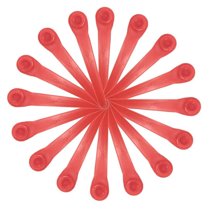 100er-Pack Kunststoffklingen kompatibel mit Gardena-Rasentrimmer, Ersatzklingen für Gardena-Rasentrimmer und Akku-Rasentrimmer.