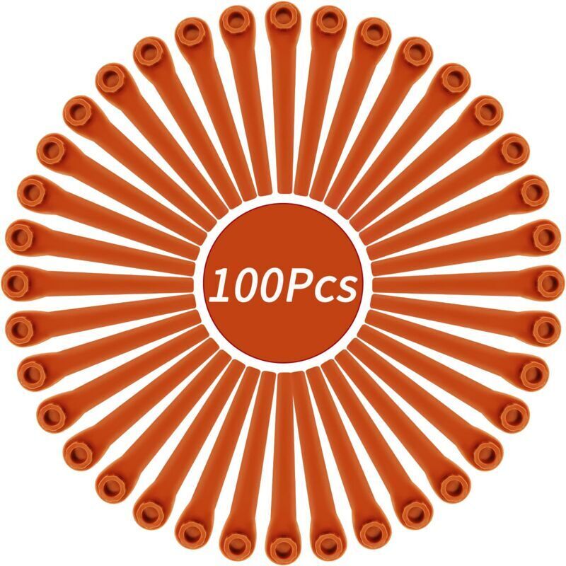 100 Stück PA6 RotorCut Ersatzklingen kompatibel mit Gardena Rasentrimmer, Kunststoffklinge für Gardena Akku-Saitentrimmer