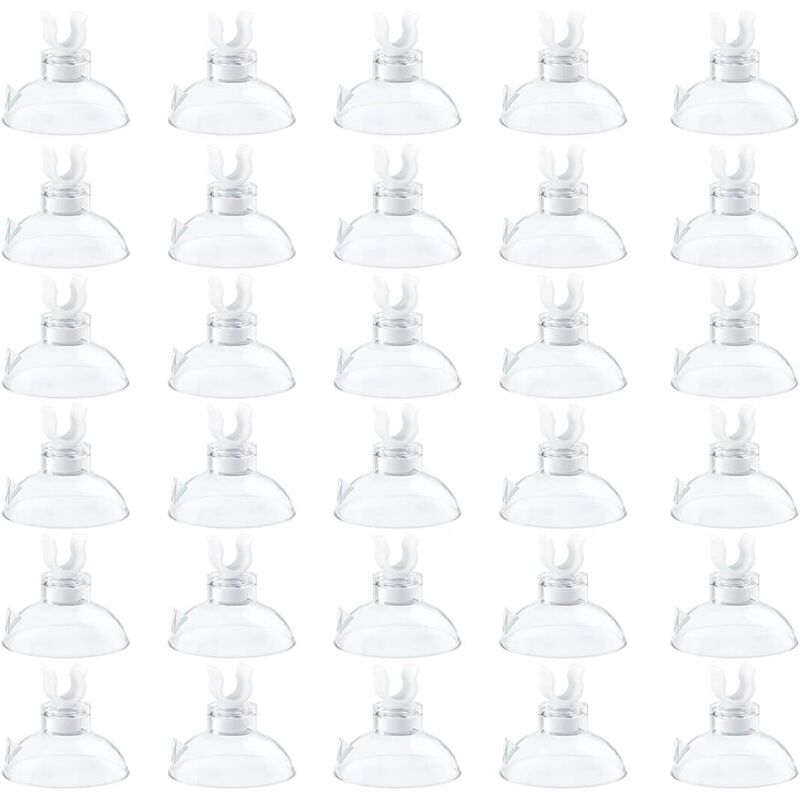 100 Stück transparente Aquarium-Saugnapfe für Aquarien (5 x 30 mm), Aquarium-Pumpe, Aquarium-Saugnäpfe mit Rohrhalter-Clips, Klemmen für