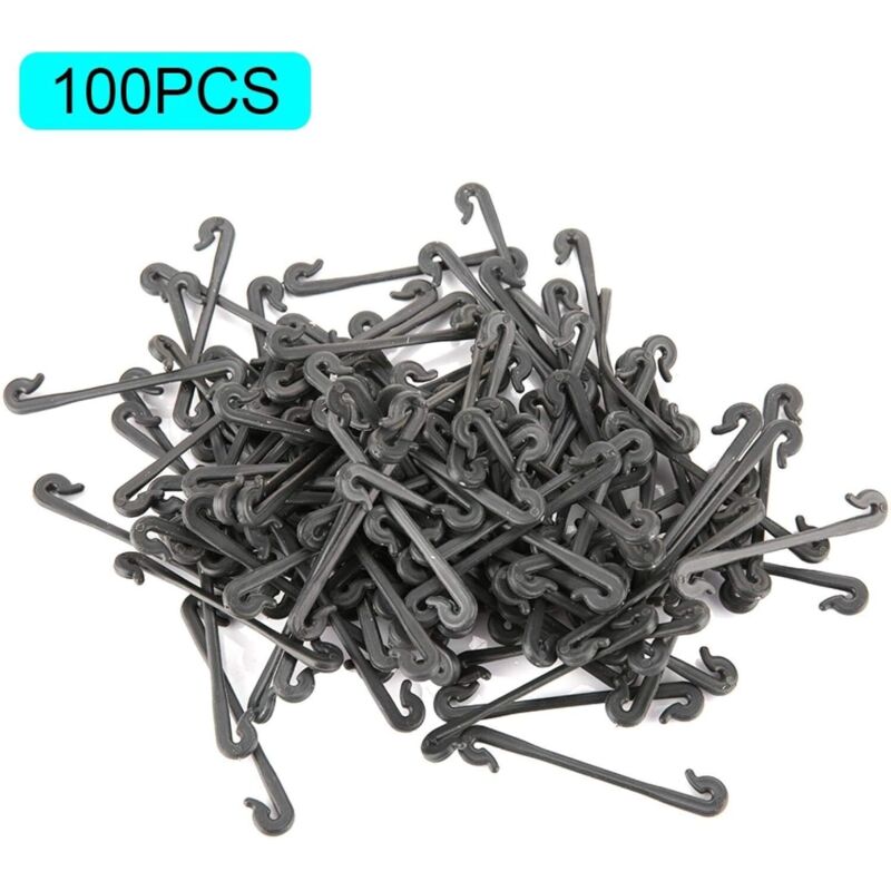 Fitags - 100 stücke Anlage Clips Anlage Reben Befestigung Clip Schwarz,