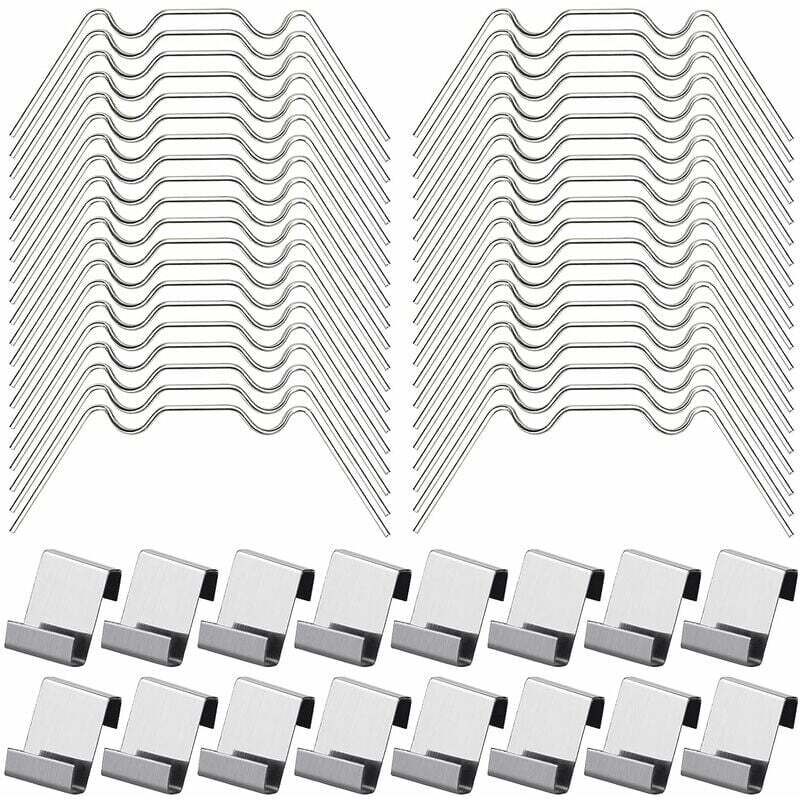 100 Gewächshaus-Verglasungsklammern, darunter 50 Gewächshausklammern aus Edelstahl vom Typ W und 50 Gewächshaus-Glasklammern vom Typ Z.