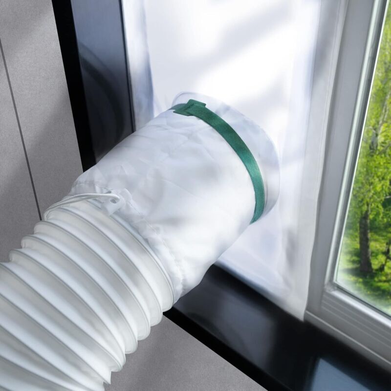 100 % wasserdichte Fensterdichtung für mobile Klimageräte und Wäschetrockner, 25 x 90 cm, verstellbare Länge, einfach zu montieren