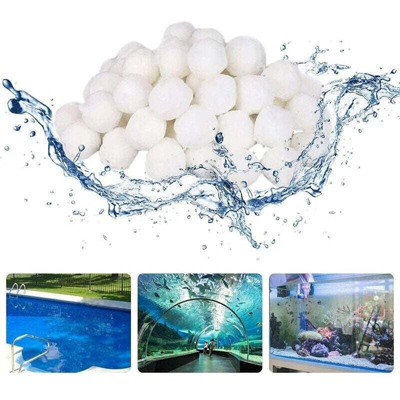 1000 g Pool-Filterball, Outdoor-Pool-Filterball, Faserfilter, geeignet für Pool-Sandfilter