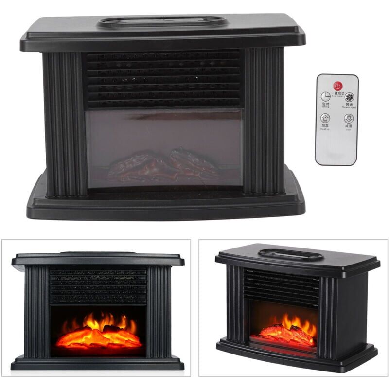 1000 w elektrischer Kaminofen, tragbar, schnell und gleichmäßig, elektrischer Tischofen mit Fernbedienung