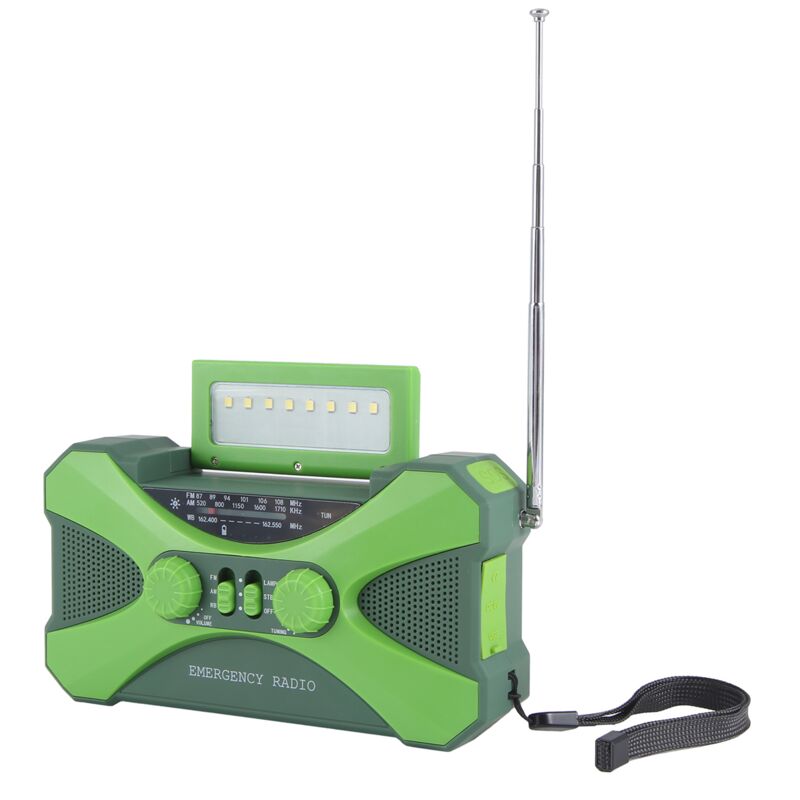 10000 MAh Notfall Radio, Solar Hand Kurbel Tragbares Radio mit Telefon LadegeräT, LED Taschenlampe GrüN