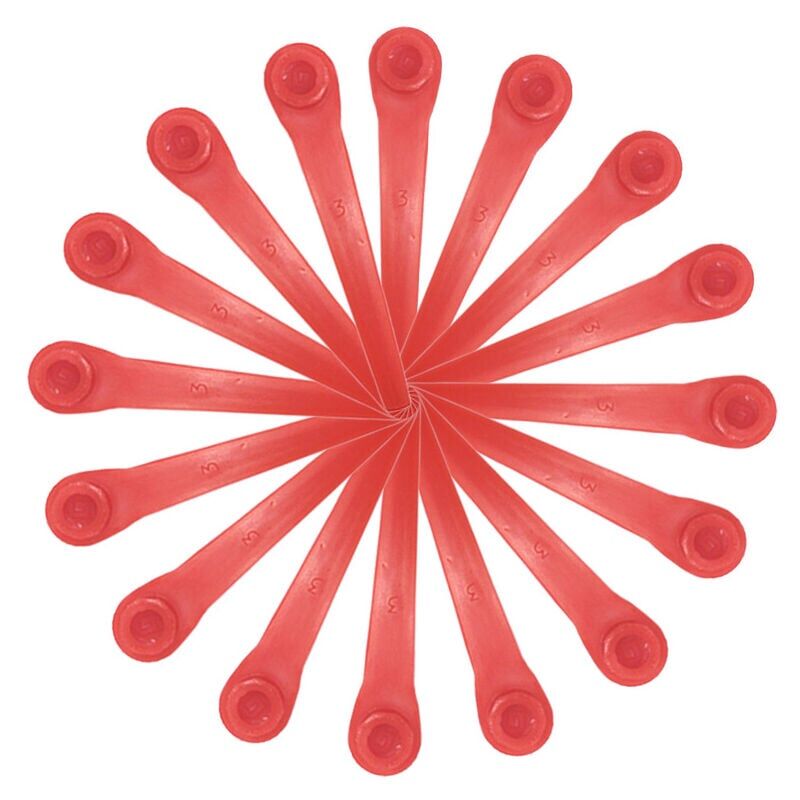 100er-Pack Kunststoffklingen kompatibel mit Gardena Rasentrimmern, Ersatzklingen für Gardena Rasentrimmer und Akku-Rasentrimmer.