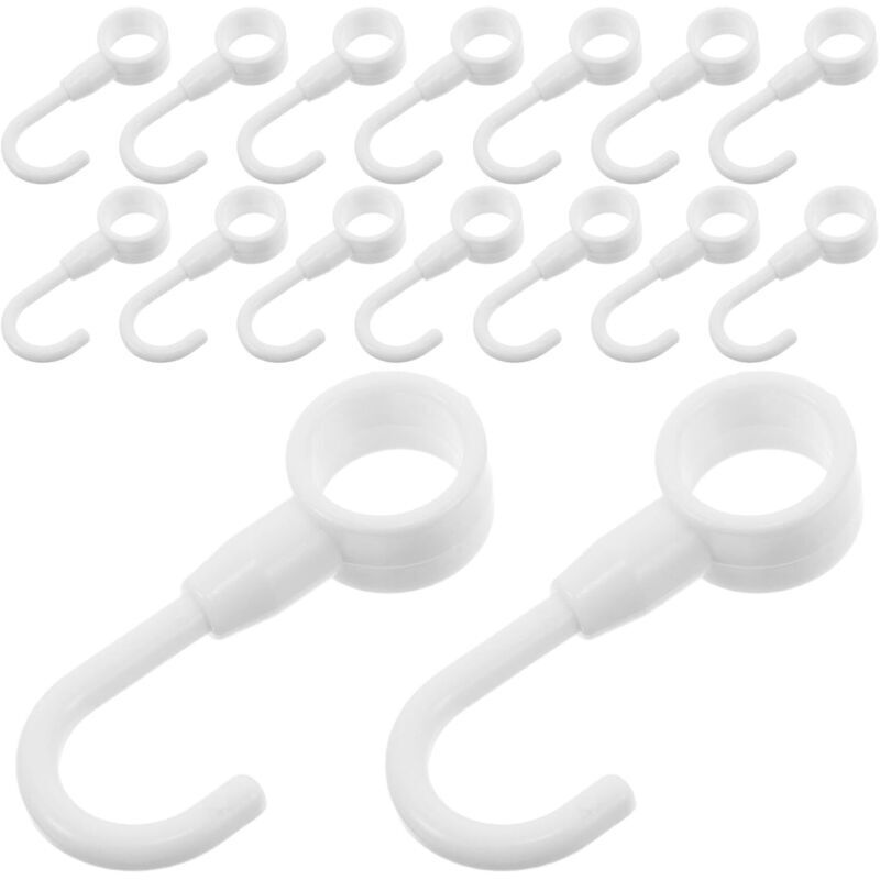 100er-Packung weiße Kunststoffhaken für 12-mm-Rundrohre – Vielseitige Haken für Küche, Werkstatt und Bastelbedarf – Kompaktes Zubehör