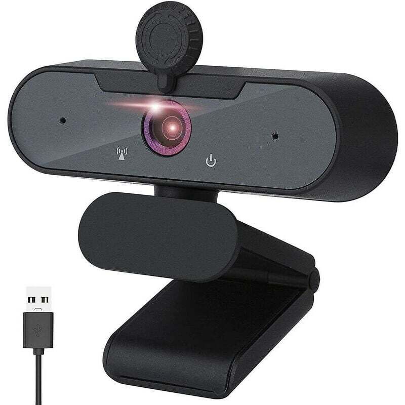 1080P-Webcam mit Mikrofon, PC-Webcam mit Kameraabdeckung, Full-HD-USB-Webcam für Videochats, Videokonferenzen, Studium, Aufnahmen, Spiele,