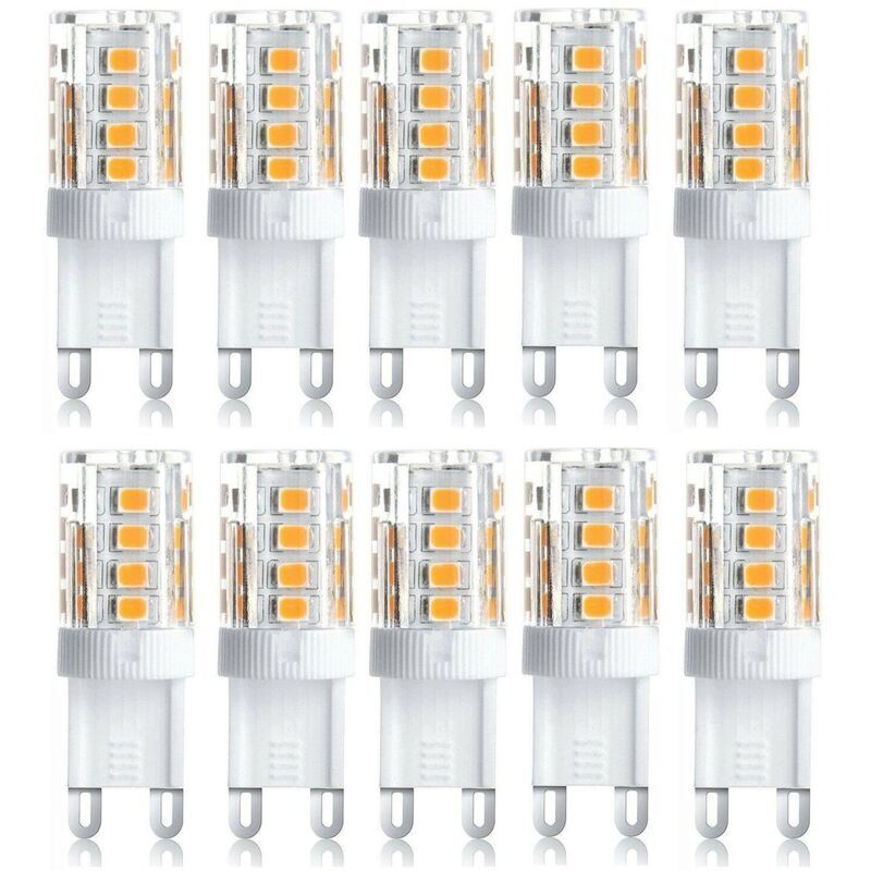 10er-Pack LED-Strahler, dekorative LED-Leuchten, G9-LED-Lampen, 5 W warmweiß/kaltweiß, energiesparende LED-Lampen, Ersatz für Halogenlampen, 230 V
