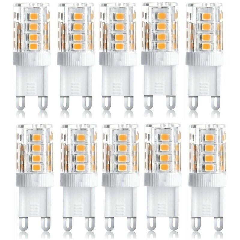 10er Pack LED Strahler, LED Dekoleuchte, G9 LED Birne, 5W Warmweiß, Energiesparende LED Leuchtmittel, Ersatz Halogenlampe, AC 230V Nicht Dimmbar