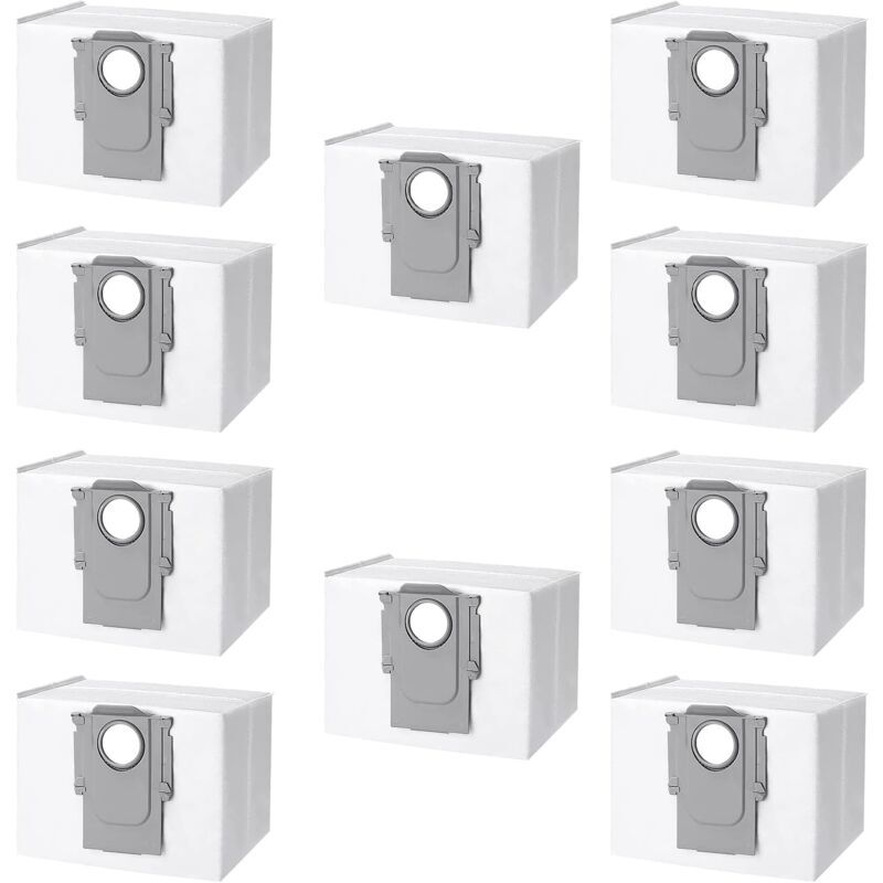 10er-Pack Staubbeutel für Roborock S8+/S8 Pro Ultra S7 MaxV Ultra S7 Pro Ultra Q7+ Q7 Max Plus Q5+ T8 Roboter-Staubsauger, Ersatz-Staubsaugerbeutel