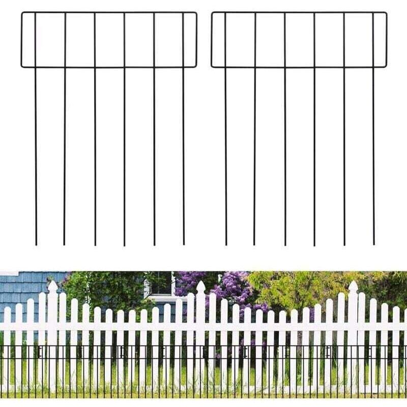 10er-Pack Tierzaun, dekorativer Gartenzaun, Edelstahldraht, Gartenzaun, Hund und Kaninchen, Erdpfähle, Außenzaun 4233 cm