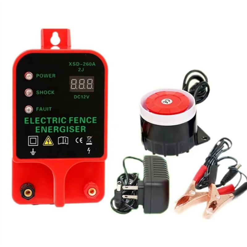 10km Bauernhof Elektrische Geflügel Ausrüstungen Tragbare Power Solar Panel Zaun Garten uns Stecker