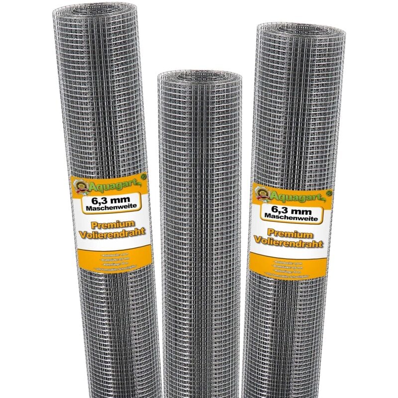 Aquagart - 10m x 1m Volierendraht Drahtgitter Schweissgitter Wühlmausgitter Drahtgeflecht
