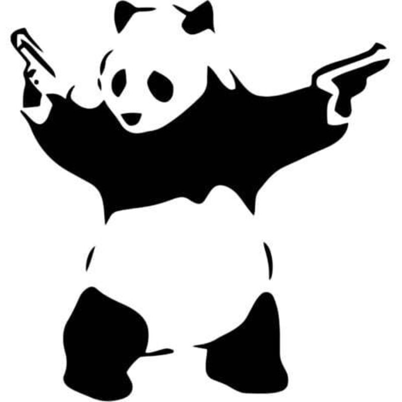 10x10cm Sport Panda Autoaufkleber Kung Fu Panda Aufkleber, Lustiger Autoaufkleber