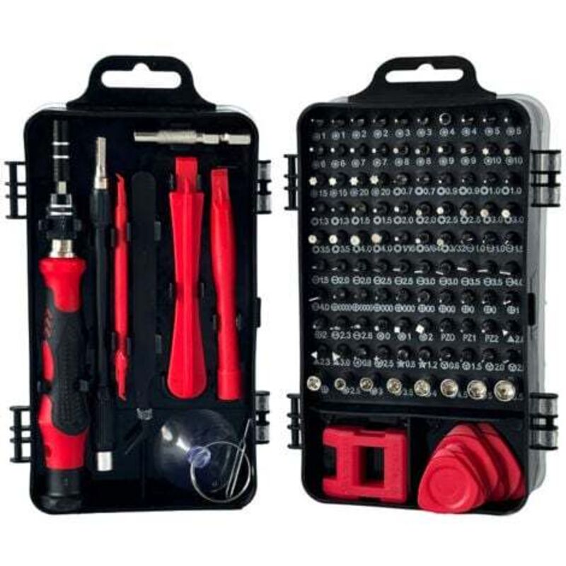 115 in 1 Mini-Präzisions-Schraubendreher-Set (Rot), Präzisions-Schraubendreher-Set für Waschmaschine, Klimaanlage, Kühlschrank, Elektroauto