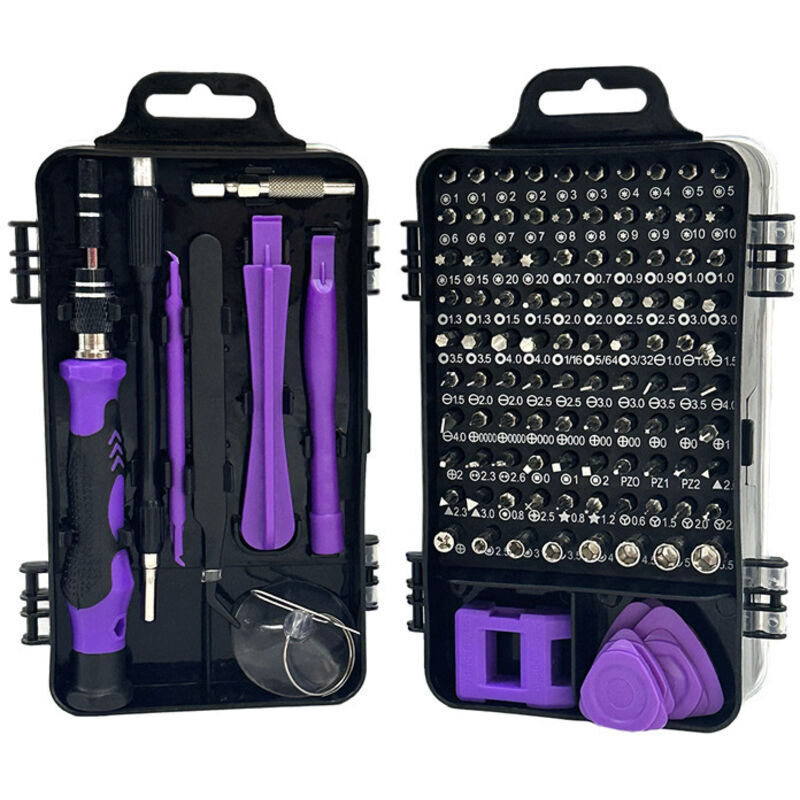 115-in-1 Mini-Präzisionsschraubendreher-Set (Lila) für Waschmaschine, Klimaanlage, Kühlschrank, Auto, Elektrogeräte