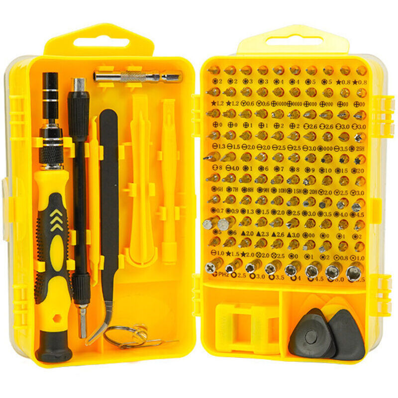 115-in-1-Mini-Schraubendreher-Set (gelb) Präzisions-Schraubendreher-Set für Waschmaschine, Klimaanlage, Kühlschrank, Auto, Elektrik