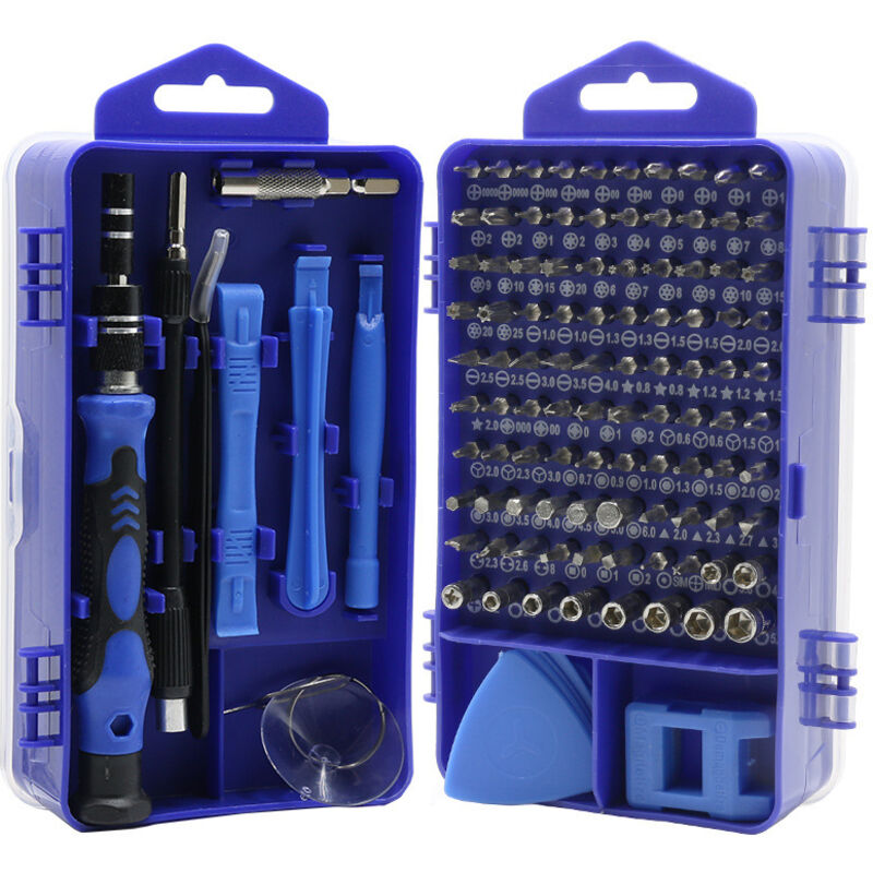 115-in-1 Präzisions-Magnetschraubendreher-Set, Mini-Handschraubendreher zum Zerlegen von Laptops, Smartphones, Uhren, Brillen und Computern (Blau)