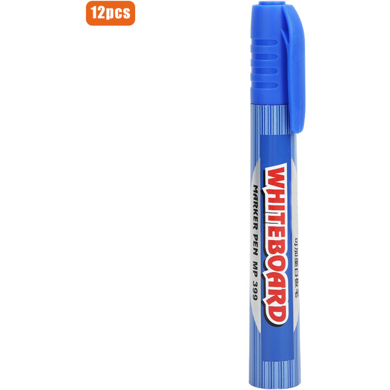 12 abwischbare Whiteboard-Marker – Großes Fassungsvermögen, robustes Kunststoffgehäuse – Büro- und Schulbedarf