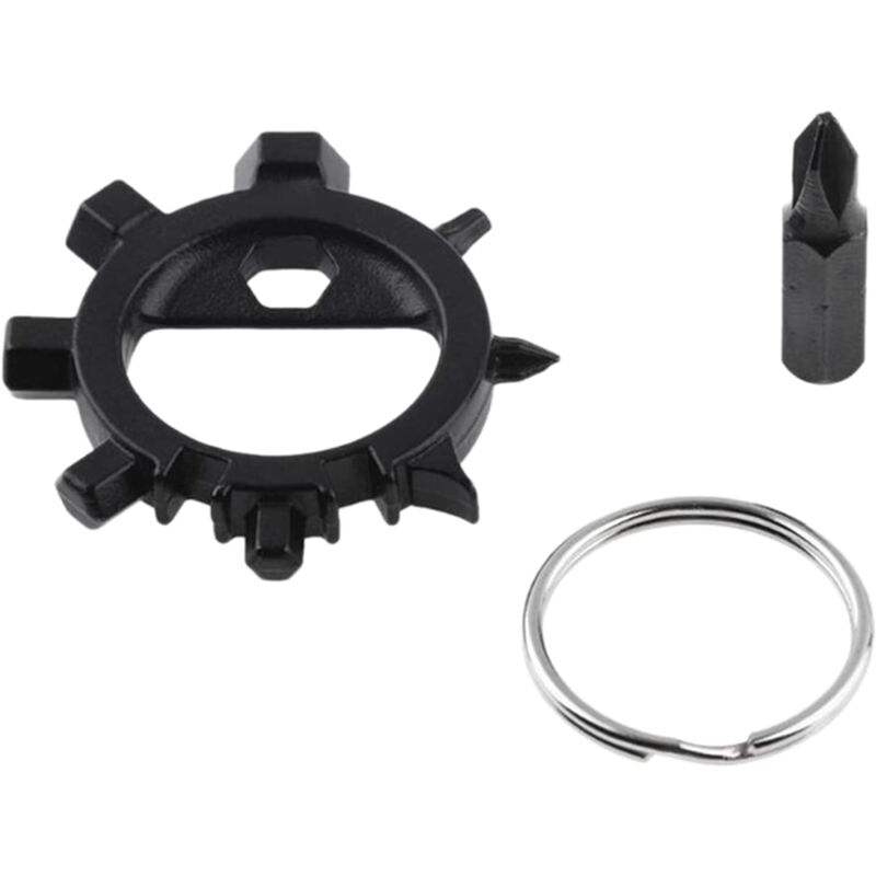 12-in-1-Schneeflocken-Multifunktionswerkzeug, Edelstahl-Schlüsselanhänger-Schraubendreher, Flaschenöffner, tragbare Gadgets und tägliches Werkzeug