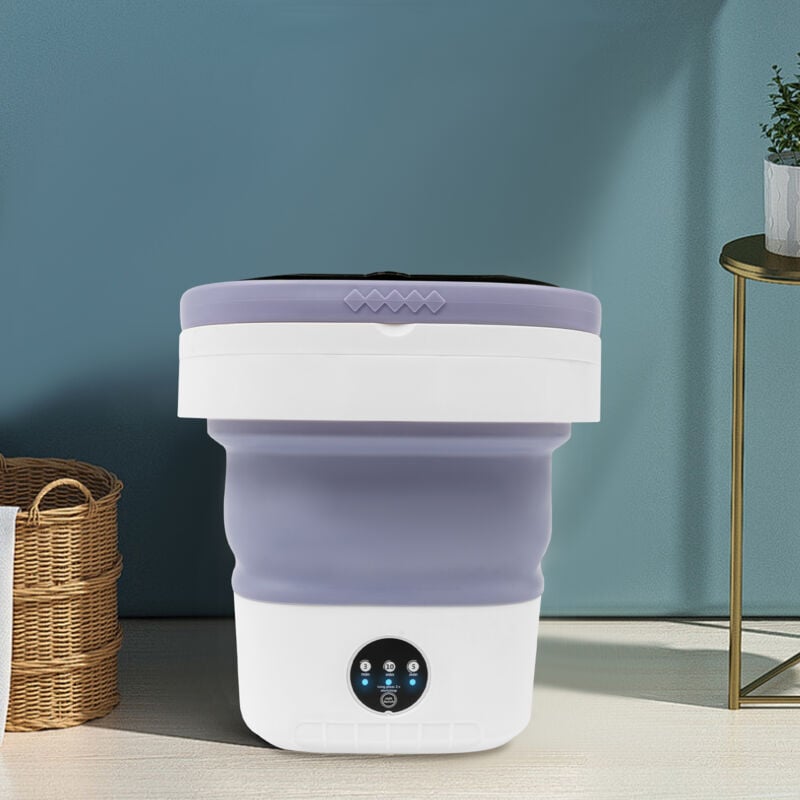 12-Liter-Mini-Waschmaschine, tragbare Waschmaschine mit Display, faltbare Mini-Waschmaschine, faltbarer Wäschebehälter mit großem Fassungsvermögen.