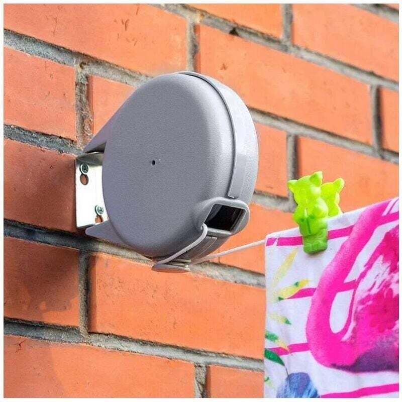 12 m einziehbarer Wäscheständer, robuster und langlebiger Wäschetrockner, automatischer Einzugsmechanismus, einfache Wandmontage, Wäscheständer für