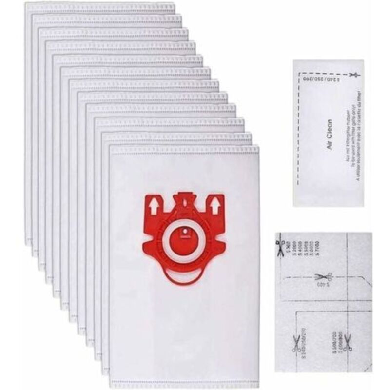 12 Miele F/J/M Serie HyClean 3D Effizienz Staubsaugerbeutel, Beutel für Miele 9917710