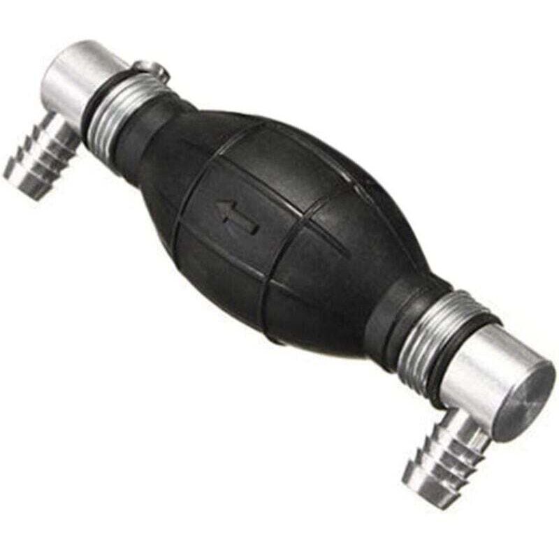 12-mm-Kraftstoffvorförderpumpe, Inline-Handpumpe für Boote, Aluminium, Benzin-, Dieselpumpe, universell für Benzin, Öl und Wasser