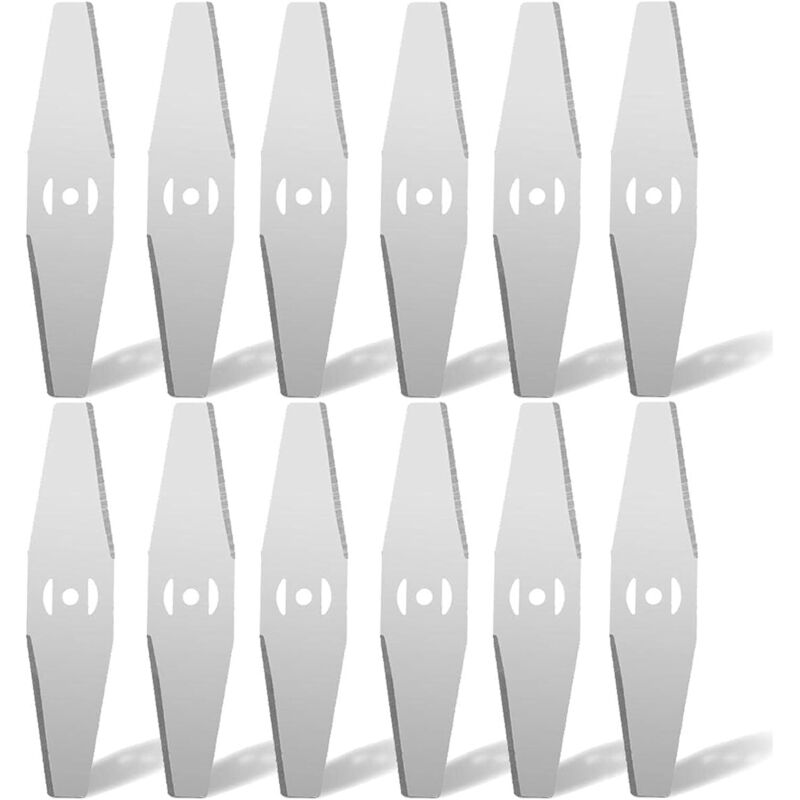 12 PCS Metall-Rasentrimmer-Klingen Rasentrimmer Zubehör Metallmesser für Rasentrimmer Ersatzklinge Metall Klinge Rasentrimmer Ersatzklingen