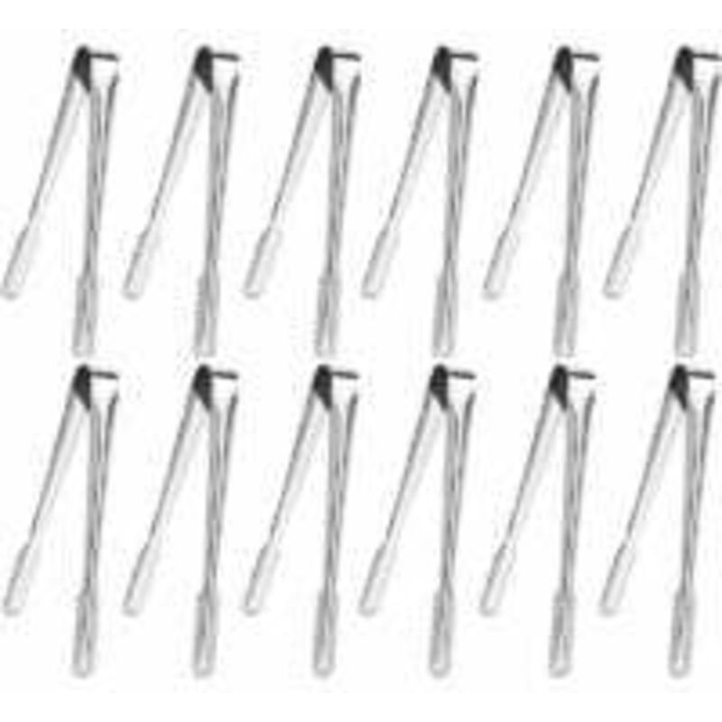 12 Stück Süßigkeitenzangen, Eis-Zuckerzangen, Edelstahlzangen, für Eis, Zucker, Kekse, Bar, Buffet, Grillbar, Küche und mehr