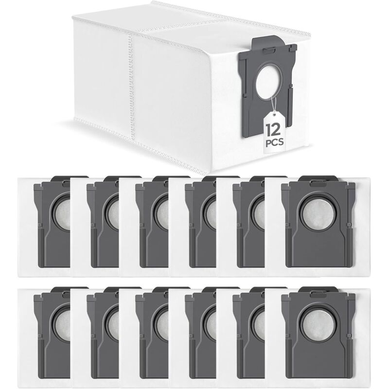 12 Staubsaugerbeutel für Dreame L10s Ultra Gen 2 / L10s Pro Ultra Heat / X30 L40 Ultra / X40 X50 Ultra Complete, Mova E30 Ultra / P50 Pro Ultra