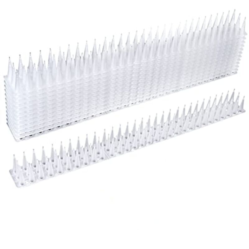 12 Stück Anti-Tauben-Spikes, Anti-Tauben für Balkon-Kit, Vogelabwehr Taube Anti-Katzen-Spike, für Spatzen Krähen Katzen, mit Anti-Vogel-Abwehrstreifen