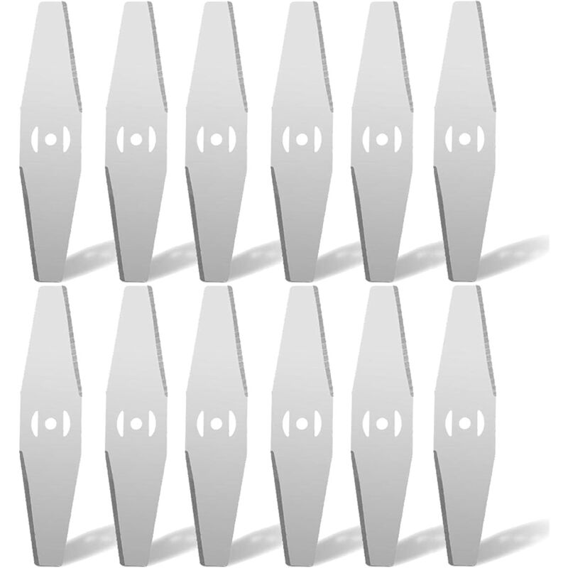 12 Stück Ersatzklingen für Rasenmäher, Klingen für elektrische Trimmer, kompatible Ersatzklingen für Rasentrimmer, Ersatzklingen für Rasentrimmer,