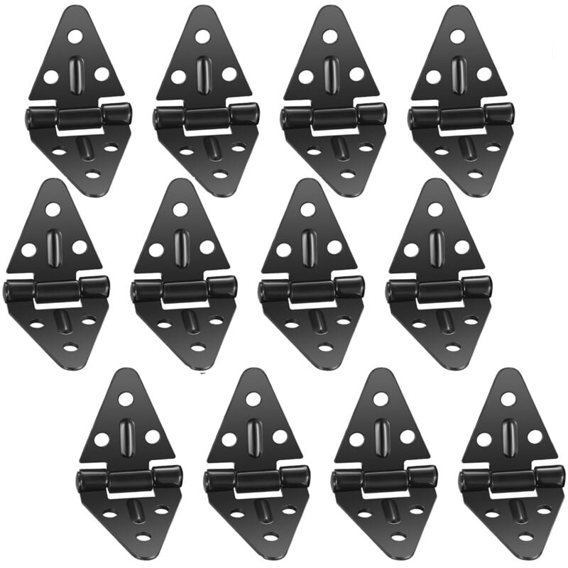 12 Stück Klappscharniere, 180-Grad-Scharniere, schwarz, Möbelscharniere für Kleiderschränke, Schränke, Holzkisten, Klapptische, Gartentürscharniere.