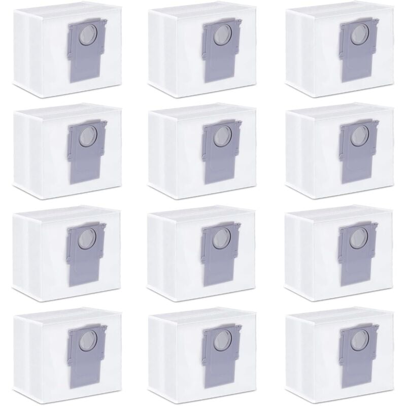 12 Stück Staubbeutel für Roborock S8+ / S8 Pro Ultra / S7 MaxV Ultra / S7 Pro Ultra / Q7+ / Q7 Max+ / Q5+ Saugroboter Absaugstation, 3L Großer