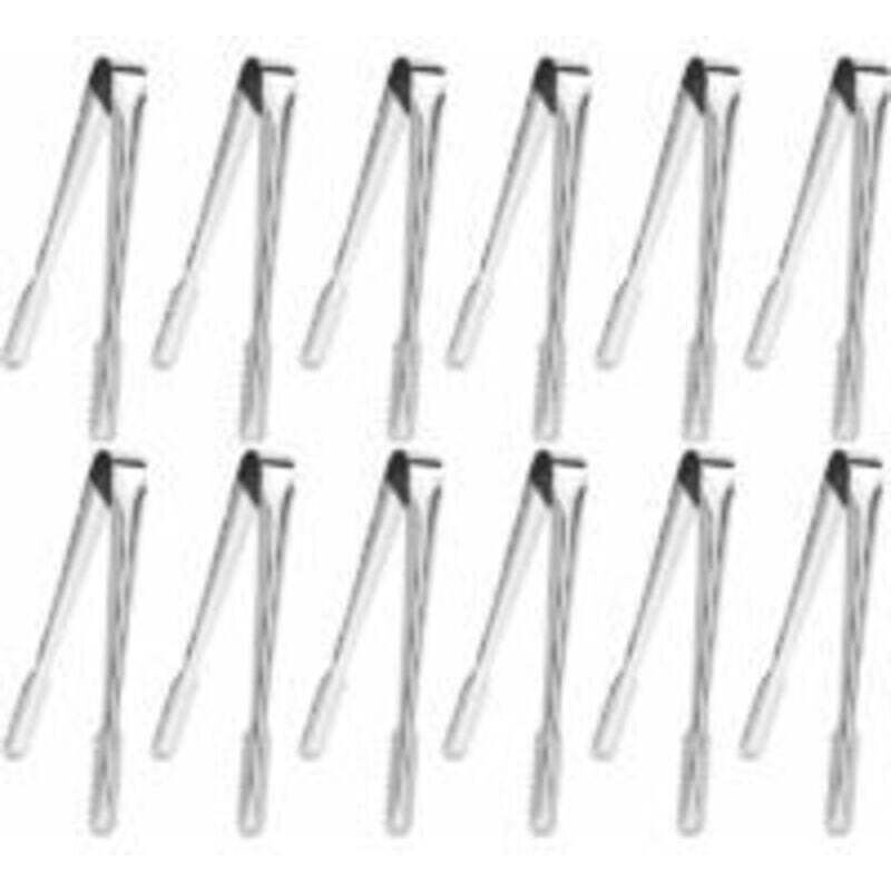 12 Stück Süßigkeitenzangen, Eis-Zuckerzangen, Edelstahlzangen, für Eis, Zucker, Kekse, Bar, Buffet, Grillbar, Küche und mehr