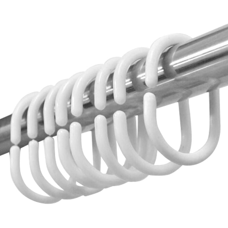 Linghhang - 12 stücke c Form Kunststoff Duschvorhang Ring Vorhang Haken für Tür Vorhänge, Gardinen