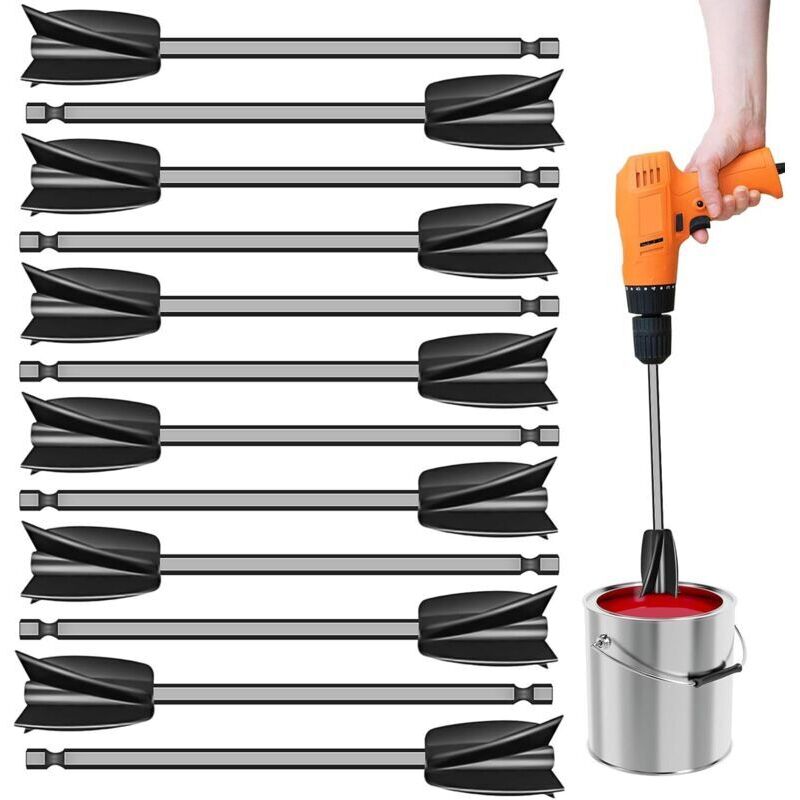12-teiliges Epoxidharz-Rührset, wiederverwendbarer Epoxidharz-Mischbohrer und Harzmischpaddel, Palette