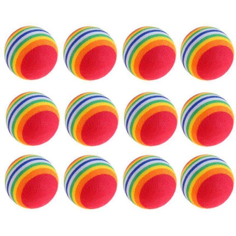 12-teiliges Schaumstoffball-Set für Katzen, Schaumstoff-Spielball für Katzen, Schaumstoffball für Katzen, Haustierspielzeug, interaktives Spielzeug,