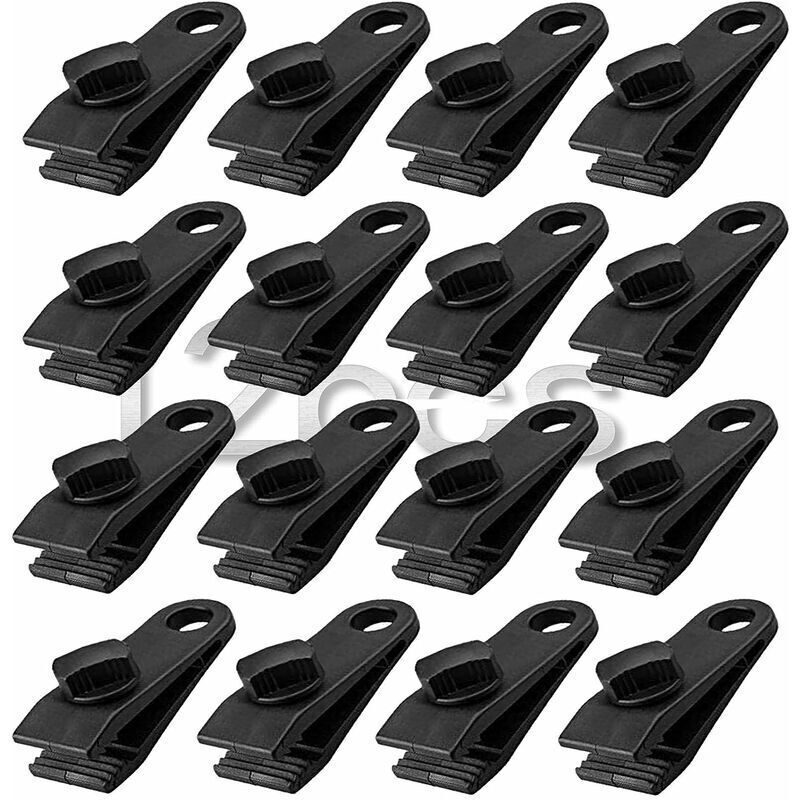 12-teiliges Set Planenclips, verstärkte Befestigung für Markisen und Zelte, robuste Clips für Gartenabdeckungen, Autoabdeckungen, Bootsabdeckungen