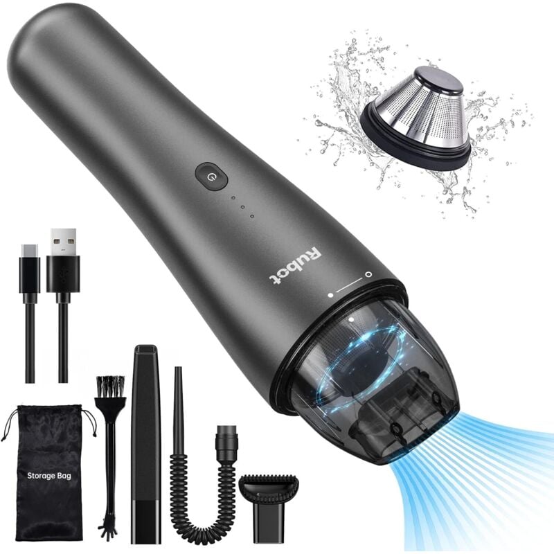 KZQ - Handstaubsauger, Mini-Akku-Staubsauger mit wiederaufladbarem Akku und waschbarem HEPA-Filter, 7000 Pa, 70 w, leistungsstarker Autostaubsauger,