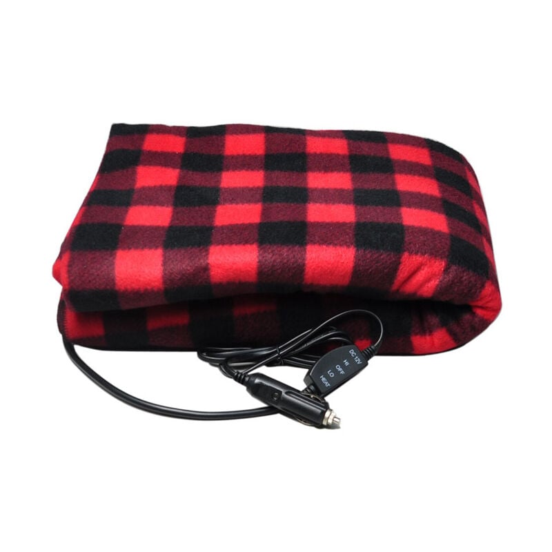 12V Auto-Heizdecke, Winterwarme Heizdecke, elektrisch beheizte Decke, einstellbare Temperaturregelung, Rot