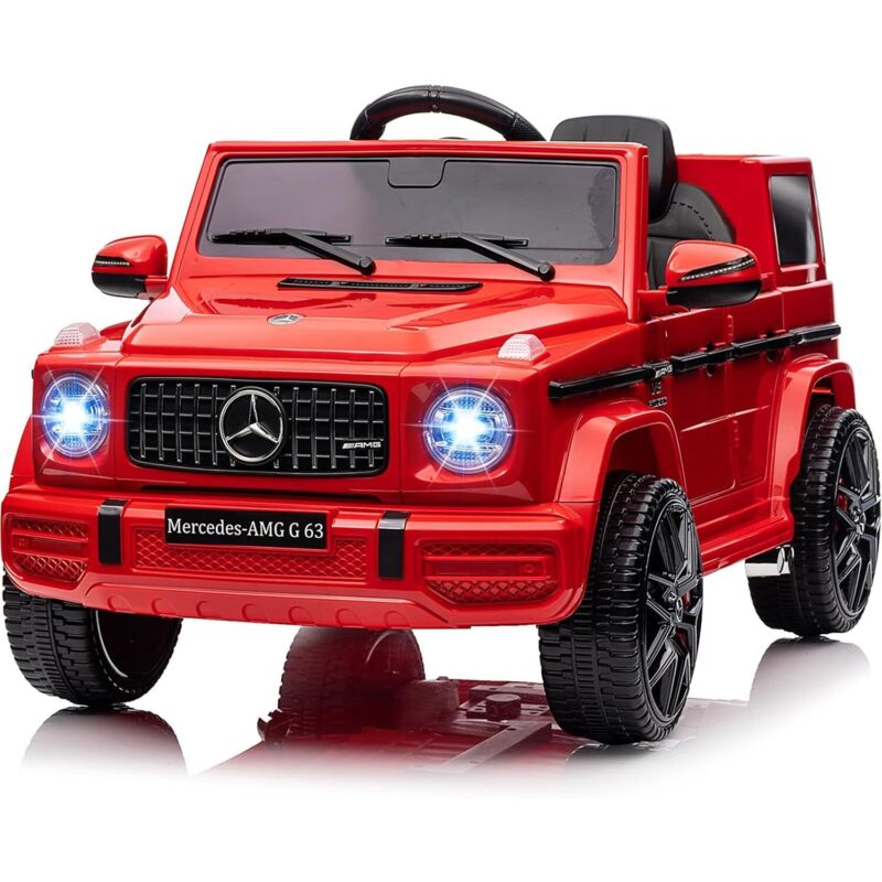 Lunsy - 12-V-Elektroauto für Kinder, G63 amg Elektrofahrzeug, ferngesteuertes Elektroauto, 3 Geschwindigkeiten, Hupe, led, Musik, usb, Bluetooth, für