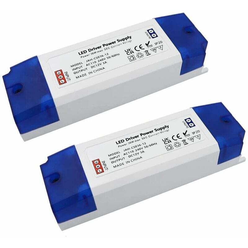 12-V-LED-Transformator – 230 V auf 12 V LED-Transformator – 0–36 W LED-Transformator-Treiber – für Unterschrankbeleuchtung, MR16 MR11 G4 LED-Lampen