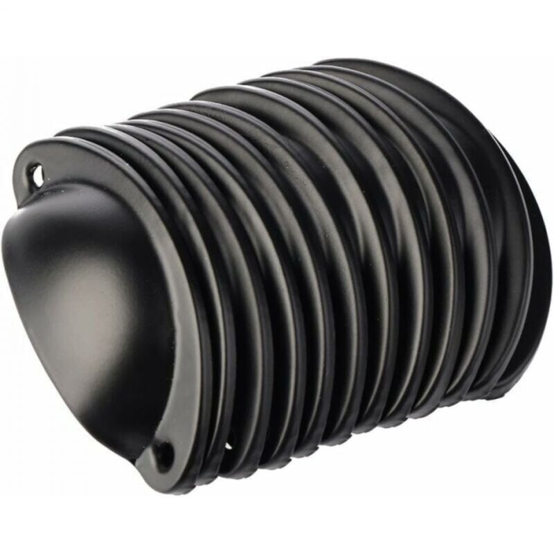 12 Vintage-Muschelgriffe für Kommoden, Küchenmöbel, Vintage-Schranktürgriffe, 8,2 cm x 3,5 cm, Schwarz