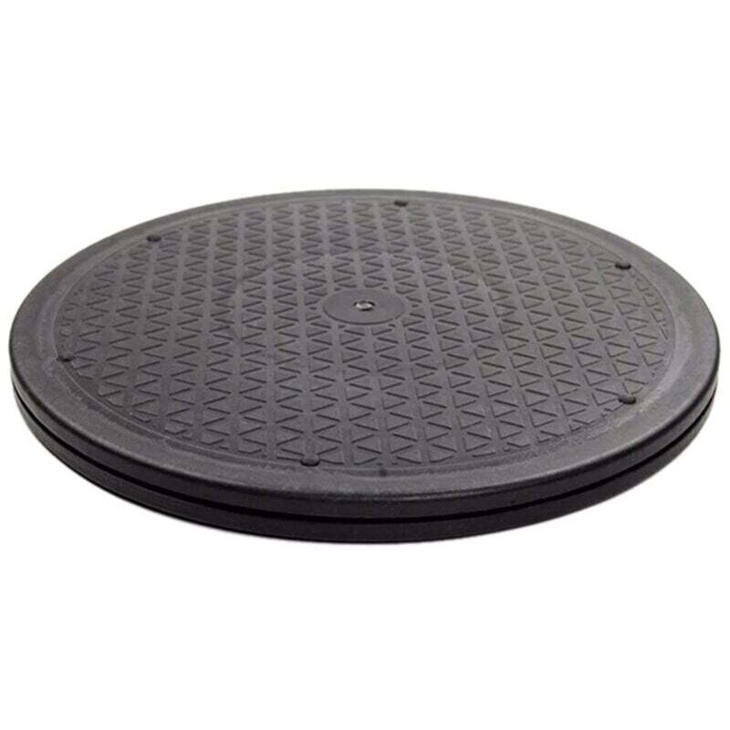 12 Zoll Hochleistungs-Drehgelenkständer aus Stahl mit Kugellager für TV-Monitor, Lazy Susan-Plattenspieler, schwarze runde Form