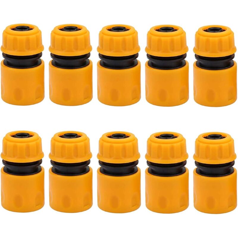 1/2 Zoll Kunststoff, 10 Stück Schlauchanschluss Wasserhahn, Gartenschlauch Anschluss Schnellkupplung Druckluft, Adapter Wasserhahn Gartenschlauch für